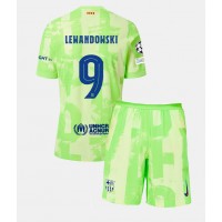 Maglia Calcio Barcelona Robert Lewandowski #9 Terza Divisa Bambino 2024-25 Manica Corta (+ pantaloncini)